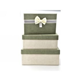 Díszdoboz szett 3 db-os szürke - drapp
