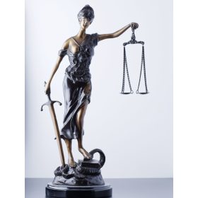 Bronz Justicia szobor - 77 cm
