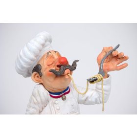 Szakács karikatúra szobor