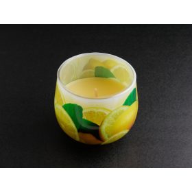 Lemon díszdobozos illatozó gyertya üvegpohárban
