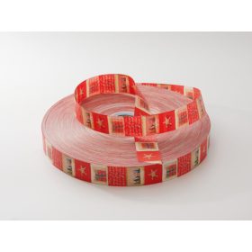 Piros karácsony szalag 31 mm széles