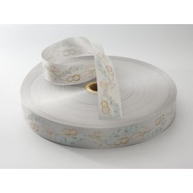 Esküvői mintás szalag Ezüst 50mm széles