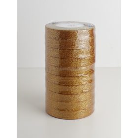 Szatén textil szalag 15 mm/22,5 m Arany metál