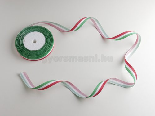 Szatén textil szalag 15 mm/22,5 m Nemzeti színű