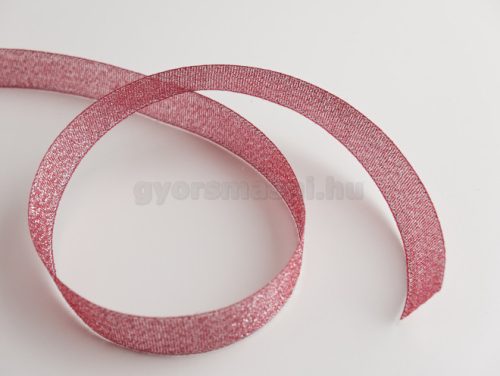 Szatén textil szalag 15 mm/22,5 m Piros metál