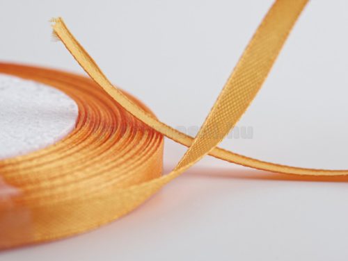 Szatén textil szalag 6 mm/22,5 m - Narancs