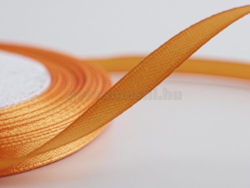 Szatén textil szalag 6 mm/22,5 m - Narancs